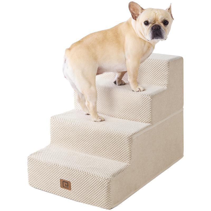EHEYCIGA Multi-Step Dog Stairs - Safe and Sturdy Pet Steps for Easy Access to High Beds and Sofas