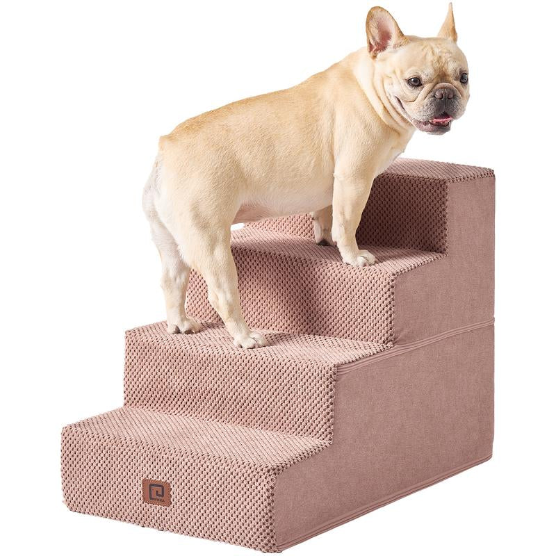EHEYCIGA Multi-Step Dog Stairs - Safe and Sturdy Pet Steps for Easy Access to High Beds and Sofas