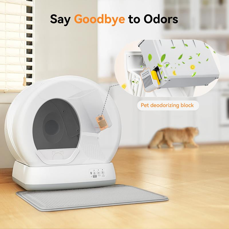 Revolutionize Your Cat Care with the Meowant SC01 Smart Self-Cleaning Litter Box – The Ultimate Odor-Free, App-Controlled Solution Featuring Safety Tech, Mat & Liner!