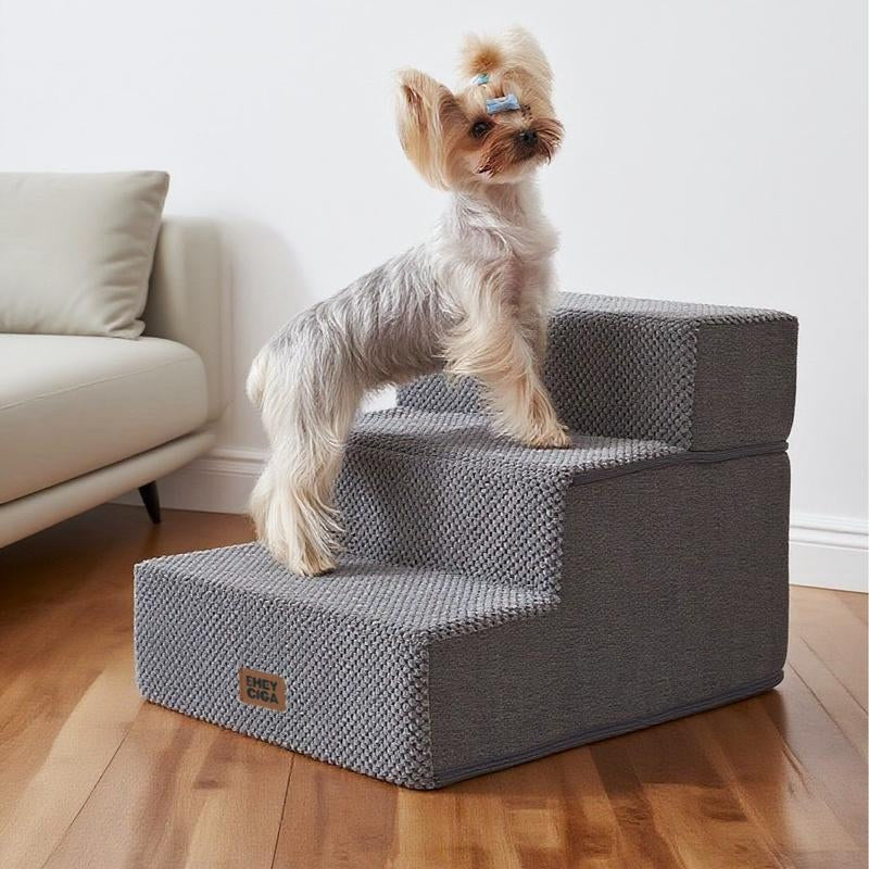 EHEYCIGA Multi-Step Dog Stairs - Safe and Sturdy Pet Steps for Easy Access to High Beds and Sofas