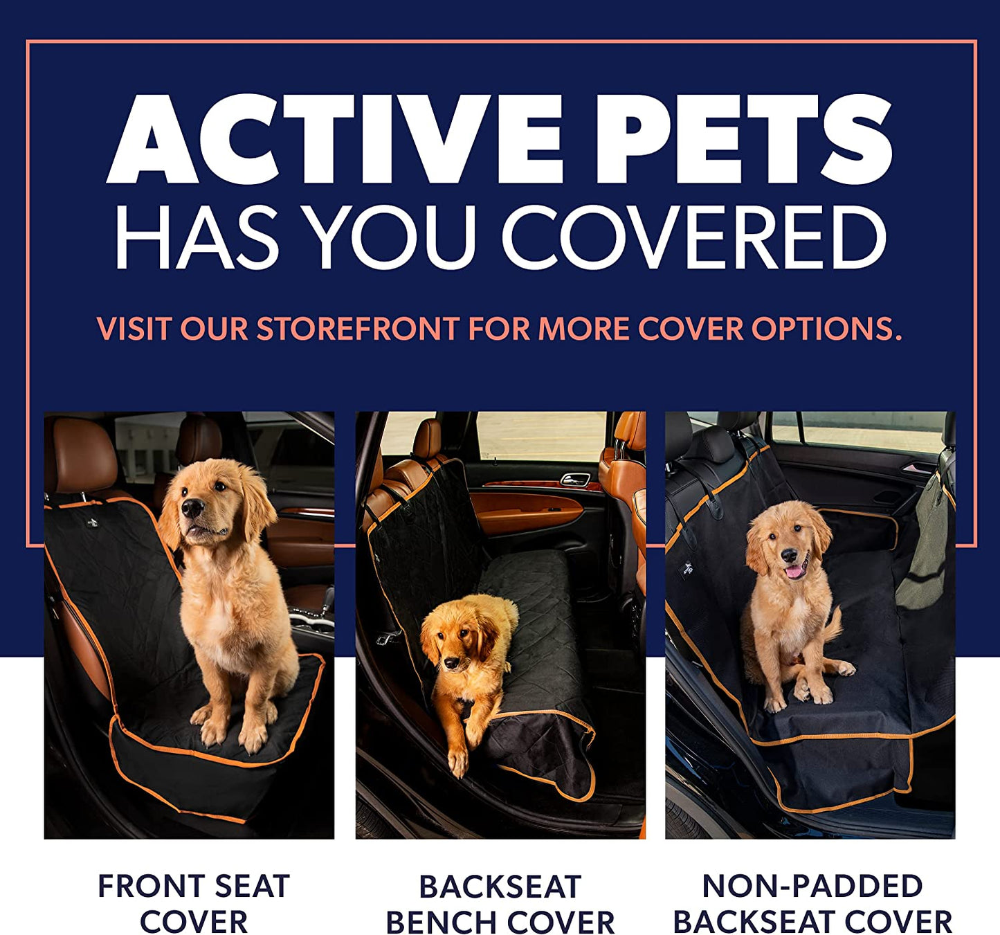 Ultimate Dog Car Seat Cover - Waterproof Pet Hammock Protector for Back Seat, Durable Nonslip Design in Vibrant Orange, Fits SUVs and Trucks