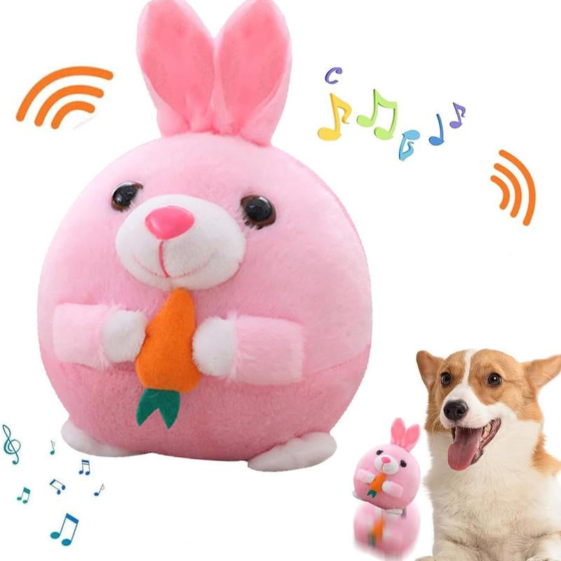 Interactive Moving Plush Toy for Dogs - EVERBETTERUS USB Rechargeable Cartoon Pig Dog Toy with Sound, Music & Washable Cover - Perfect for Keeping Your Pet Engaged and Entertained!