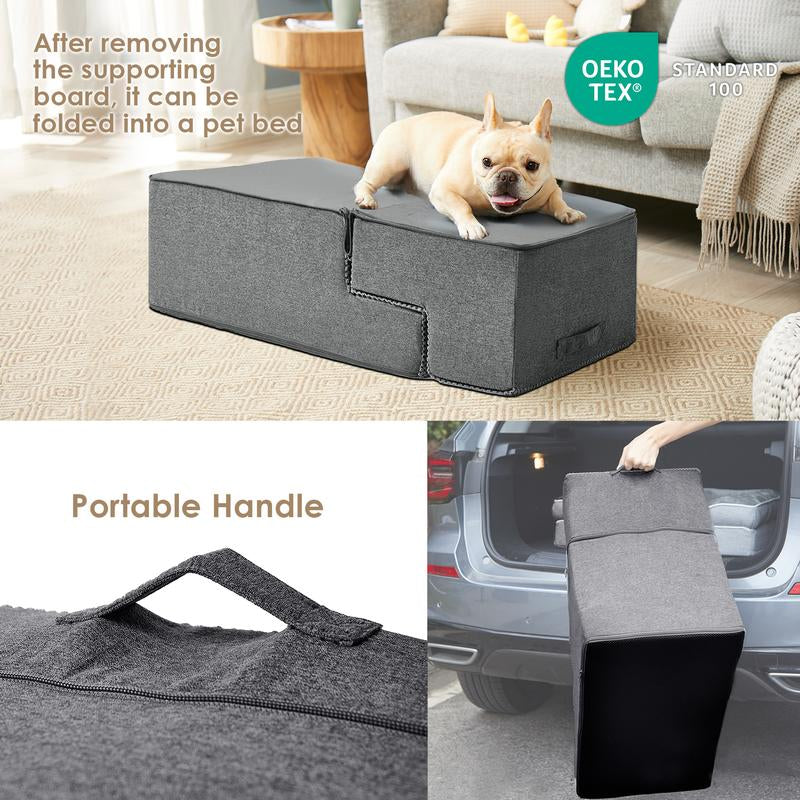 EHEYCIGA Multi-Step Dog Stairs - Safe and Sturdy Pet Steps for Easy Access to High Beds and Sofas