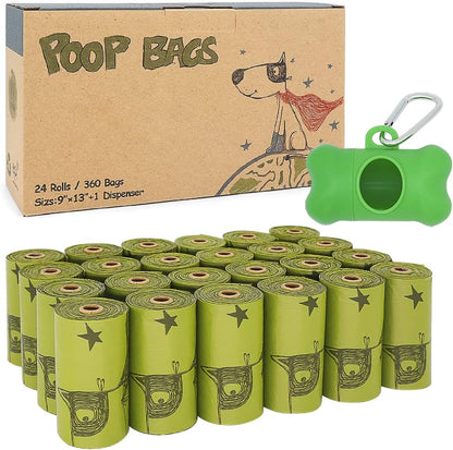Eco-Friendly Lavender Scented Dog Poop Bags - 360 Count Extra Thick & Leak-Proof Waste Bags with Convenient Dispenser