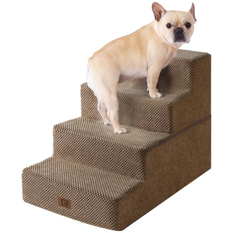 EHEYCIGA Multi-Step Dog Stairs - Safe and Sturdy Pet Steps for Easy Access to High Beds and Sofas
