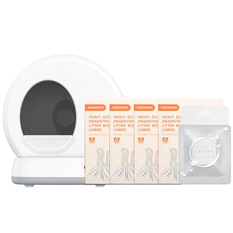 Revolutionize Your Cat Care with the Meowant SC01 Smart Self-Cleaning Litter Box – The Ultimate Odor-Free, App-Controlled Solution Featuring Safety Tech, Mat & Liner!