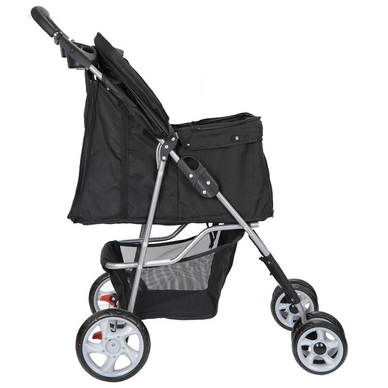 Elevate Your Pet's Adventure with the Stylish Segawe Foldable Dog Stroller - Black Travel Carriage & Detachable Carrier Cart