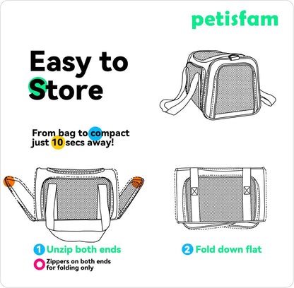 Travel in Style: Lightweight Top Load Cat Carrier for Medium Cats and Small Dogs with Cozy Bed, Multiple Access Doors, and Convenient Shoulder Strap