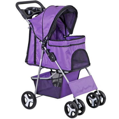 Elevate Your Pet's Adventure with the Stylish Segawe Foldable Dog Stroller - Black Travel Carriage & Detachable Carrier Cart