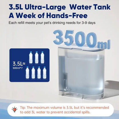 Revolutionize Your Pet's Hydration with the 2025 Acyacy Automatic Wireless Pet Water Fountain - Stainless Steel, 3L Capacity, Rechargeable & Touch-Safe!