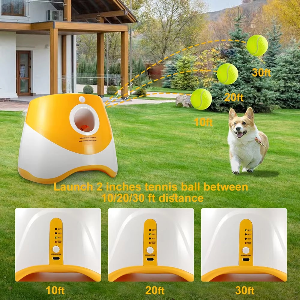 Ultimate Automatic Dog Ball Launcher - Three Exciting Distance Settings for Unmatched Playtime Fun! Perfect for Dogs and Cats!