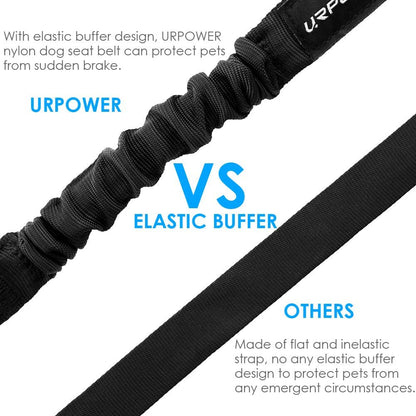 Ultimate Pet Safety with 2 Pack Adjustable Dog Seat Belts - Heavy Duty Retractable Car Harness for a Secure and Comfortable Travel Experience!