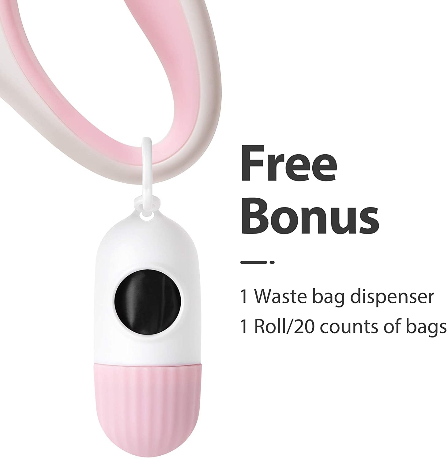 Premium 10ft Retractable Dog Leash with Poop Bag Dispenser - Ideal for X-Small Dogs and Cats Up to 18 lbs - Comfort Grip Handle, Tangle-Free Design & Reflective Safety Features