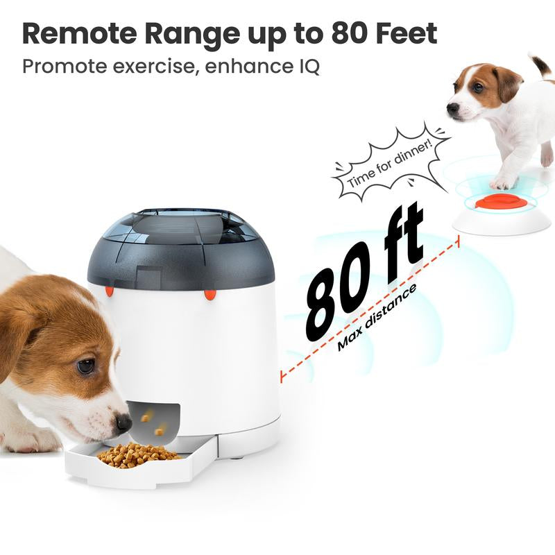 Potaroma Interactive Pet Puzzle Feeder Toy - Rechargeable Treat Dispenser for Dogs & Cats, Smart IQ Training with Remote Control and Custom Voice Recording, 280ml Capacity for Endless Fun