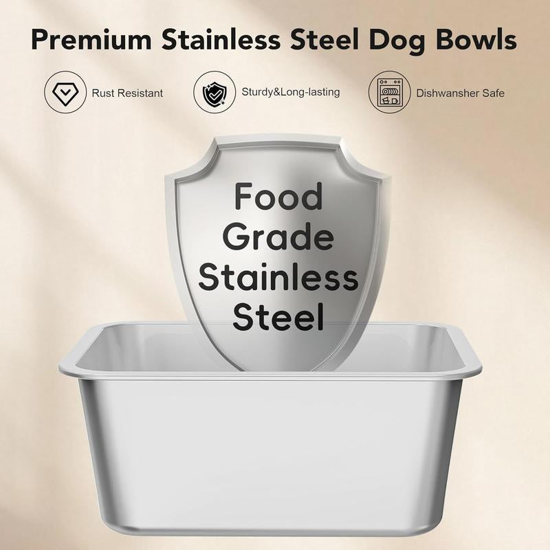 Revolutionary 10L Stainless Steel Dog Water Bowl with No Spill Design and XXL Silicone Mat - Ultimate Solution for Messy Drinkers!