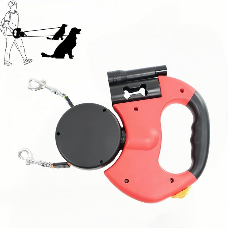 Revolutionary Dual-Head Adjustable Retractable Leash – Experience Unmatched Safety and Convenience for Walking Two Pets! Perfect for Dogs and Cats with 360° Swivel and Waterproof Features!