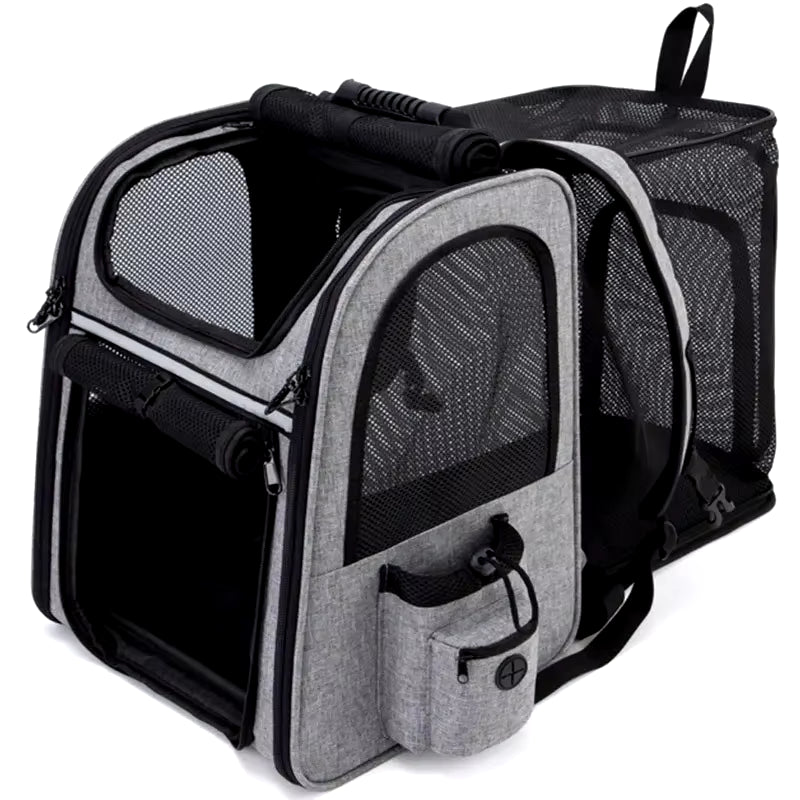 Chic and Versatile Expandable Cat & Dog Backpack - Your Pet's New Favorite Adventure Companion