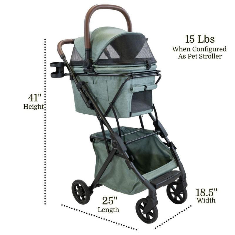 Strolee Luxury Pet Stroller V3 - Your Ultimate Travel Companion for Pets and Shopping!