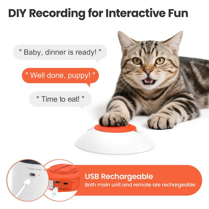 Potaroma Interactive Pet Puzzle Feeder Toy - Rechargeable Treat Dispenser for Dogs & Cats, Smart IQ Training with Remote Control and Custom Voice Recording, 280ml Capacity for Endless Fun