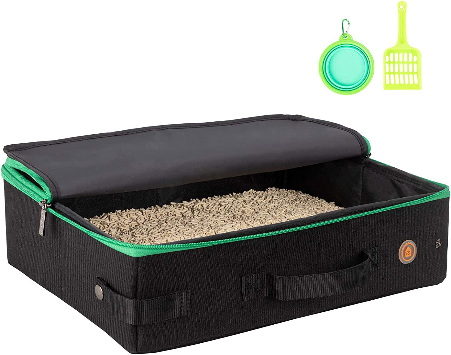 The Ultimate Travel Companion: Portable Cat Litter Box with Lid - Lightweight, Odor Containing, and Perfect for Adventures!