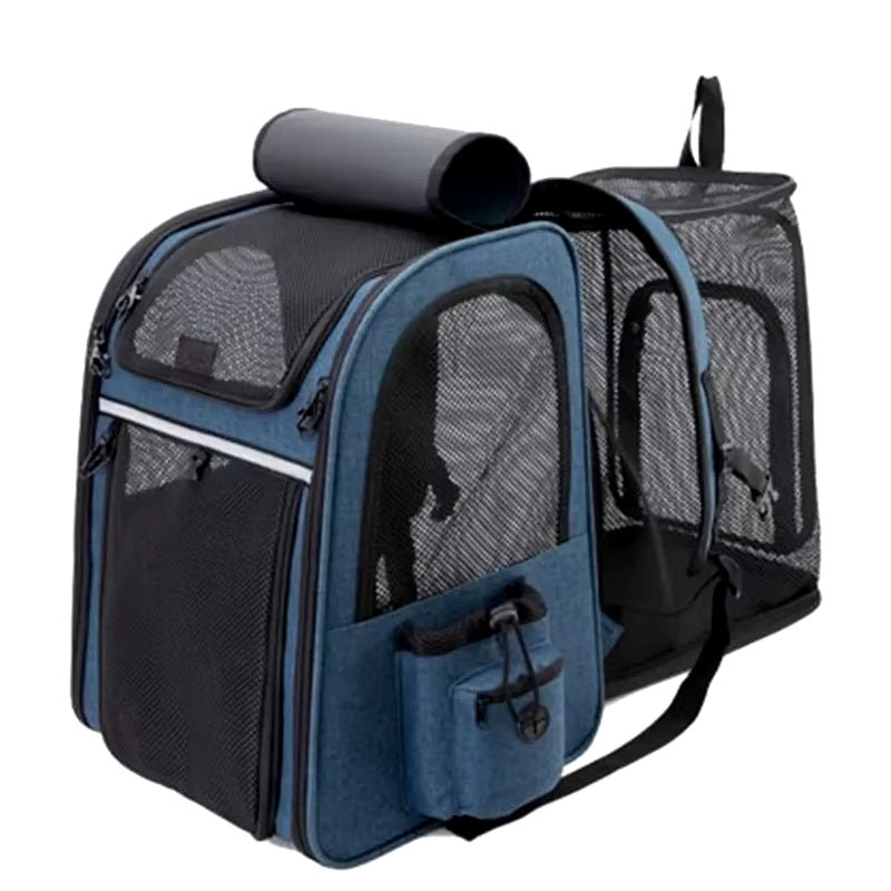Chic and Versatile Expandable Cat & Dog Backpack - Your Pet's New Favorite Adventure Companion