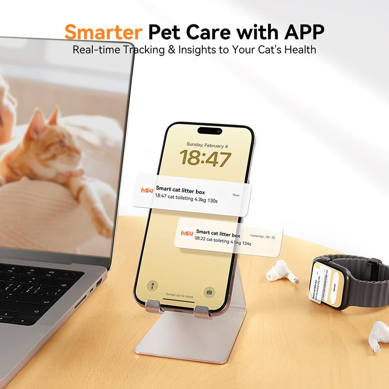 Revolutionize Your Cat Care with the Meowant SC01 Smart Self-Cleaning Litter Box – The Ultimate Odor-Free, App-Controlled Solution Featuring Safety Tech, Mat & Liner!