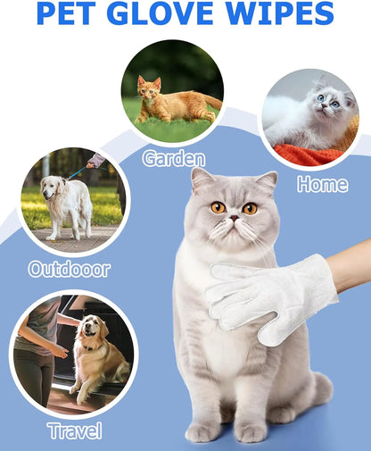 Effortlessly Clean and Deodorize Your Pets with Our Cleaning Wipes Gloves for Dogs and Cats – Perfect for Daily Grooming and Hygiene