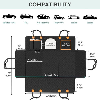 Elevate Your Travel Experience with the DWVO 56"/50" Waterproof Dog Car Seat Cover - Ultimate Pet Protection for Trucks and SUVs