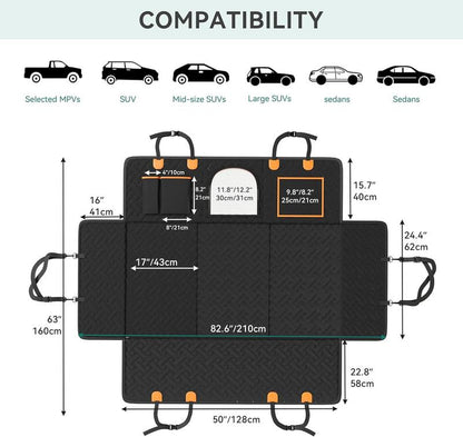 Elevate Your Travel Experience with the DWVO 56"/50" Waterproof Dog Car Seat Cover - Ultimate Pet Protection for Trucks and SUVs