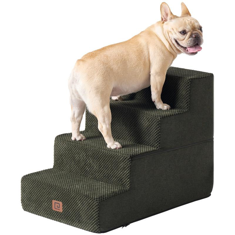 EHEYCIGA Multi-Step Dog Stairs - Safe and Sturdy Pet Steps for Easy Access to High Beds and Sofas