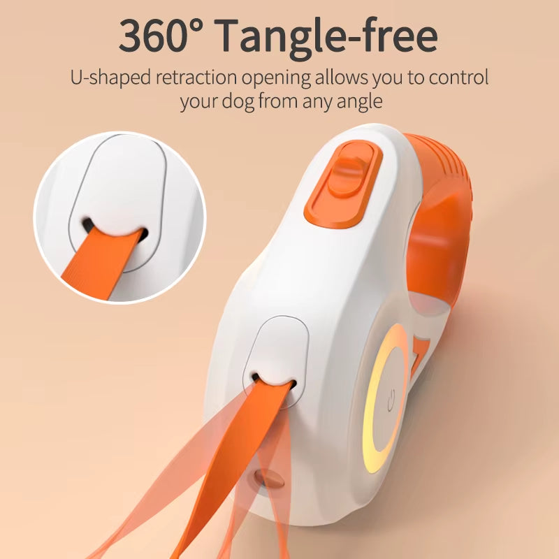 Illuminate Your Dog Walks with the 5M Retractable LED Dog Leash – Perfect for All Breeds and Seasons!