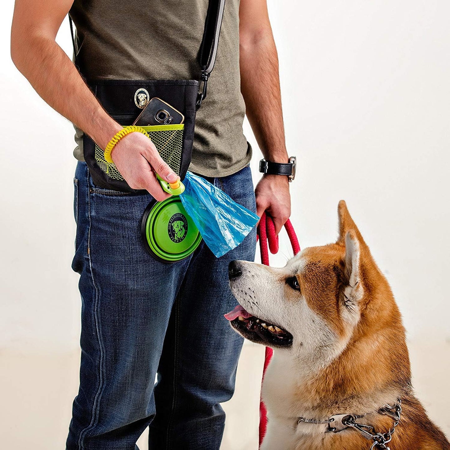 Ultimate Dog Treat Pouch - Premium Training Bag with Clicker, Collapsible Bowl, and Adjustable Reflective Straps for Obedience and Agility Training