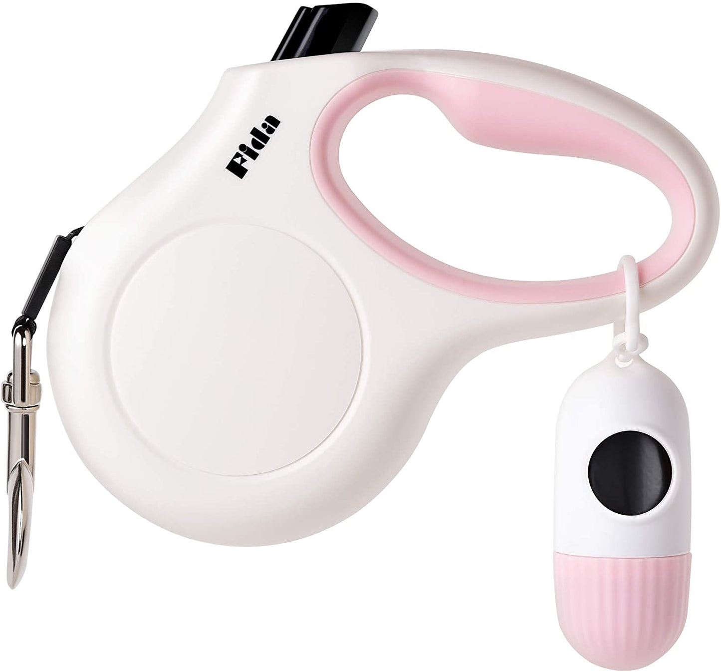 Premium 10ft Retractable Dog Leash with Poop Bag Dispenser - Ideal for X-Small Dogs and Cats Up to 18 lbs - Comfort Grip Handle, Tangle-Free Design & Reflective Safety Features