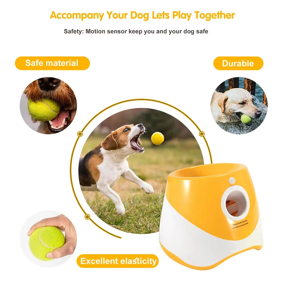 Ultimate Automatic Dog Ball Launcher - Three Exciting Distance Settings for Unmatched Playtime Fun! Perfect for Dogs and Cats!