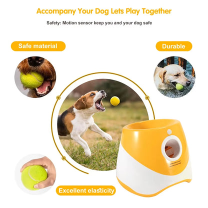 Ultimate Automatic Dog Ball Launcher - Three Exciting Distance Settings for Unmatched Playtime Fun! Perfect for Dogs and Cats!