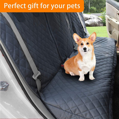 Premium Waterproof Dog Car Seat Cover with Side Flaps - Nonslip Protection for Cars, Trucks, and SUVs