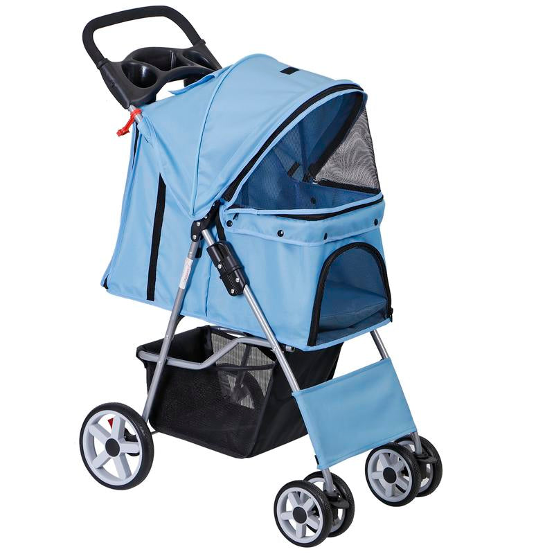 Elevate Your Pet's Adventure with the Stylish Segawe Foldable Dog Stroller - Black Travel Carriage & Detachable Carrier Cart