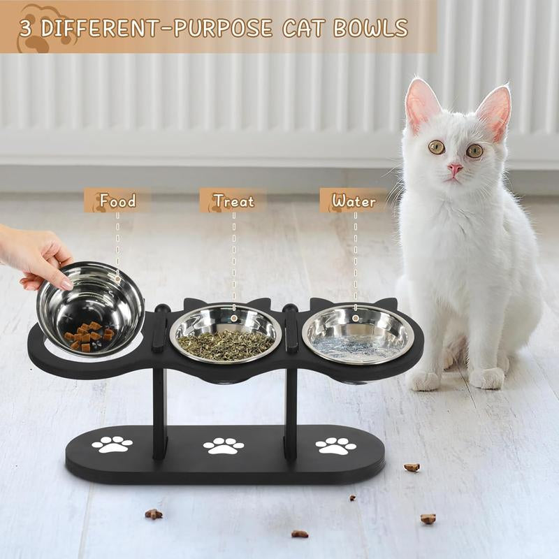 Elevate Your Pet's Dining Experience with Our Adjustable Raised Cat Food Bowls – Perfect for Cats and Small Dogs!