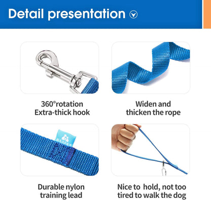 Unlock the Freedom to Train Your Dog with Our 50 Ft Versatile Leash & Clickers – Ideal for All Breeds in Bold Blue!