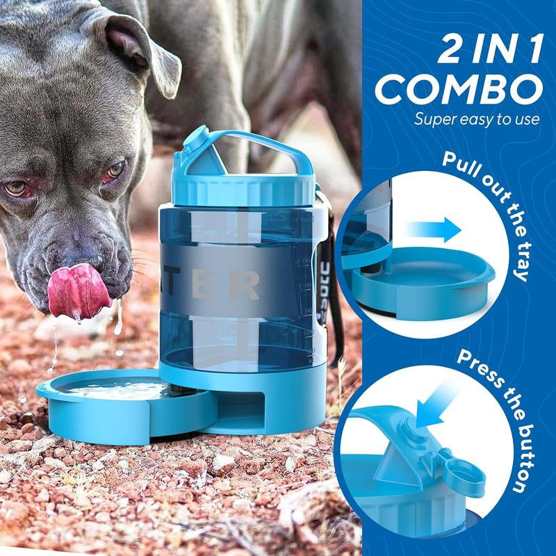 Ultimate 2-in-1 Portable Water Bowl Dispenser for Large Dogs - Perfect for Walking, Camping, and Hiking!
