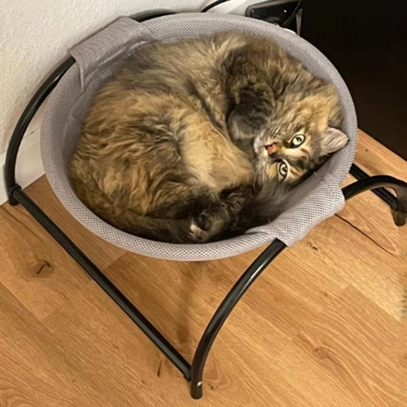 Cozy Cat and Dog Bed Hammock - Plush, Breathable, and Portable Pet Lounge with Detachable Design