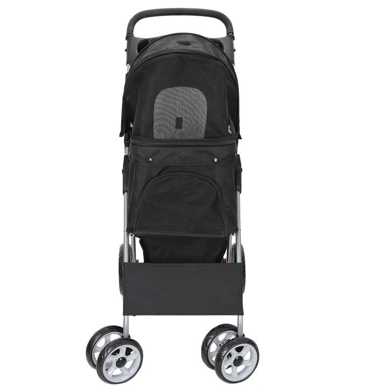 Elevate Your Pet's Adventure with the Stylish Segawe Foldable Dog Stroller - Black Travel Carriage & Detachable Carrier Cart