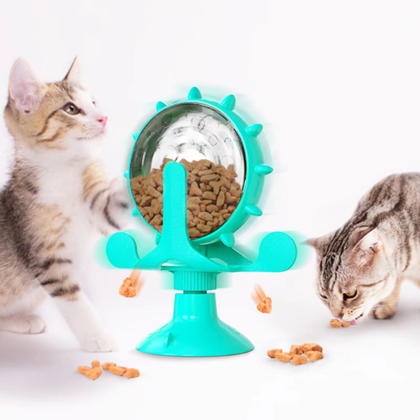 Engaging IQ-Boosting Treat Dispenser Toy for Cats & Small Dogs - Fun Rotatable Slow Feeder for Hours of Play!