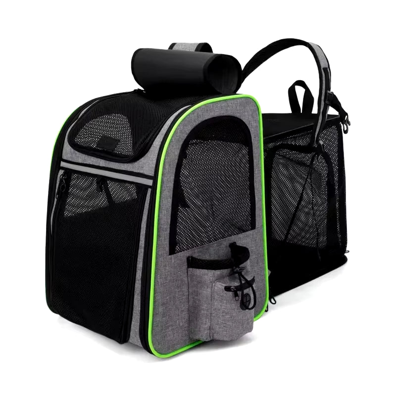 Chic and Versatile Expandable Cat & Dog Backpack - Your Pet's New Favorite Adventure Companion