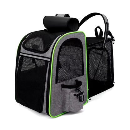 Chic and Versatile Expandable Cat & Dog Backpack - Your Pet's New Favorite Adventure Companion