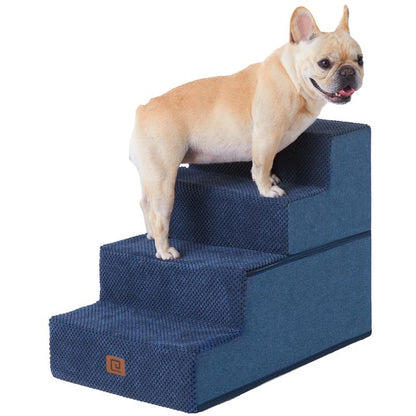 EHEYCIGA Multi-Step Dog Stairs - Safe and Sturdy Pet Steps for Easy Access to High Beds and Sofas