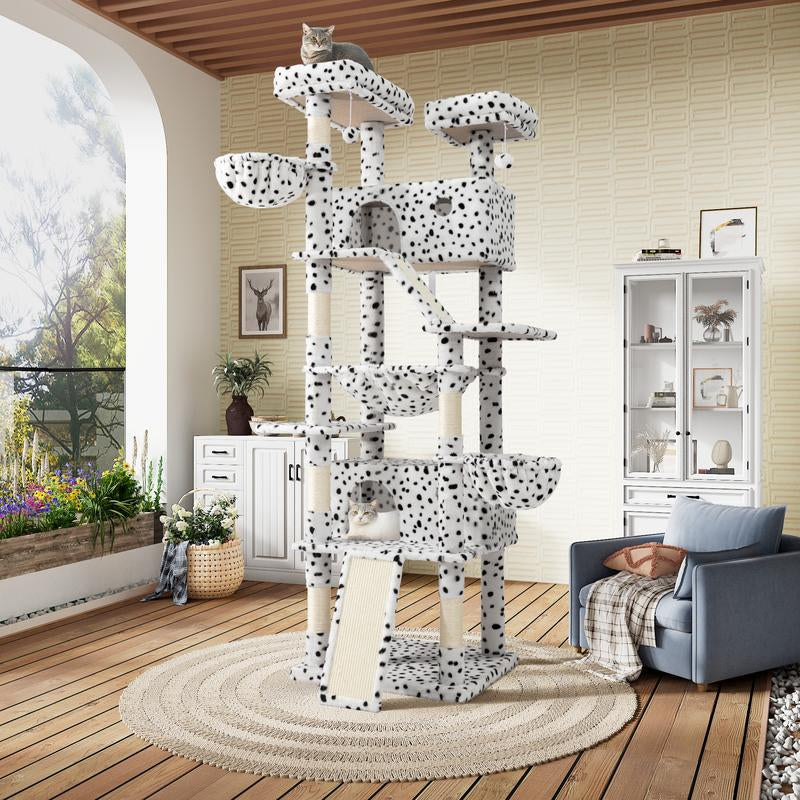 Transform Your Cat's World: SHA CERLIN 81" Luxury Multi-Level Cat Tree Tower with Cozy Perches, Hammock & Durable Sisal Scratching Posts – The Ultimate Indoor Playground for Happy Felines!