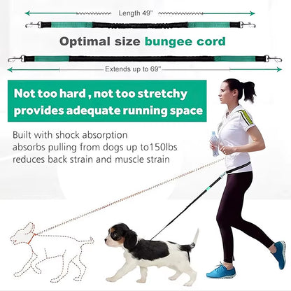 Hands-Free Adjustable Dog Leash: Perfect for Running, Jogging, and Walking with Your Furry Friend!