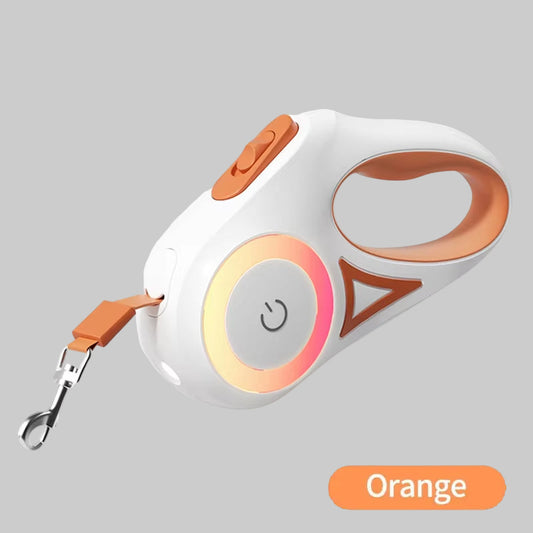 Illuminate Your Dog Walks with the 5M Retractable LED Dog Leash – Perfect for All Breeds and Seasons!