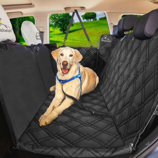 Ultimate Dog Seat Cover - Waterproof & Extra Durable Hammock Design with Full Protection for Your Car - Includes Seat Belt & 2 Headrest Protectors